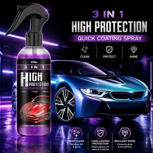 SMILE BIG 3 in 1 High Protection Quick Car Ceramic Coating Spray - Car Wax Polish Spray (Pack of 1)