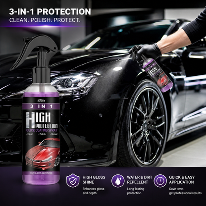 SMILE BIG 3 in 1 High Protection Quick Car Ceramic Coating Spray - Car Wax Polish Spray (Pack of 1)